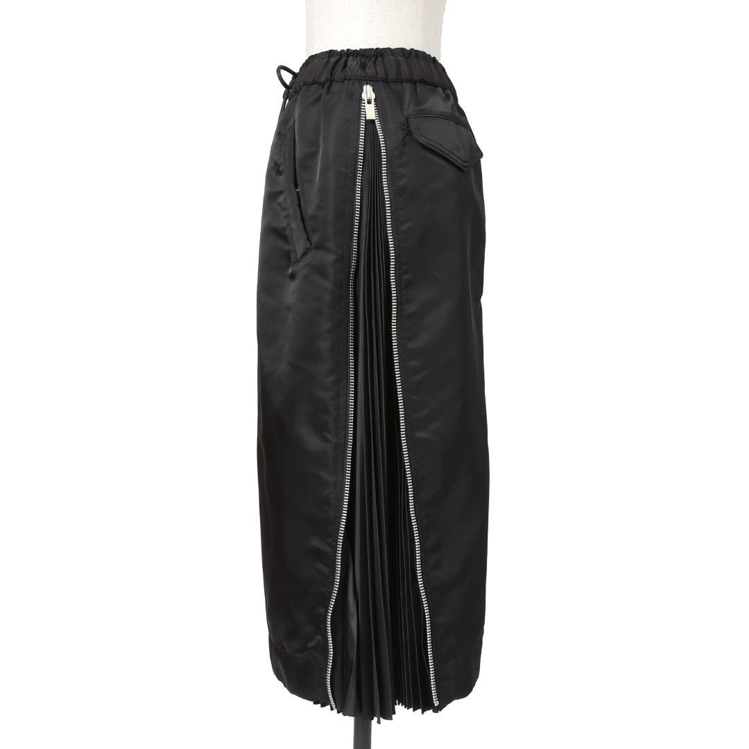 sacai サイドプリーツ MA-1 スカートNylon Twill Skirt