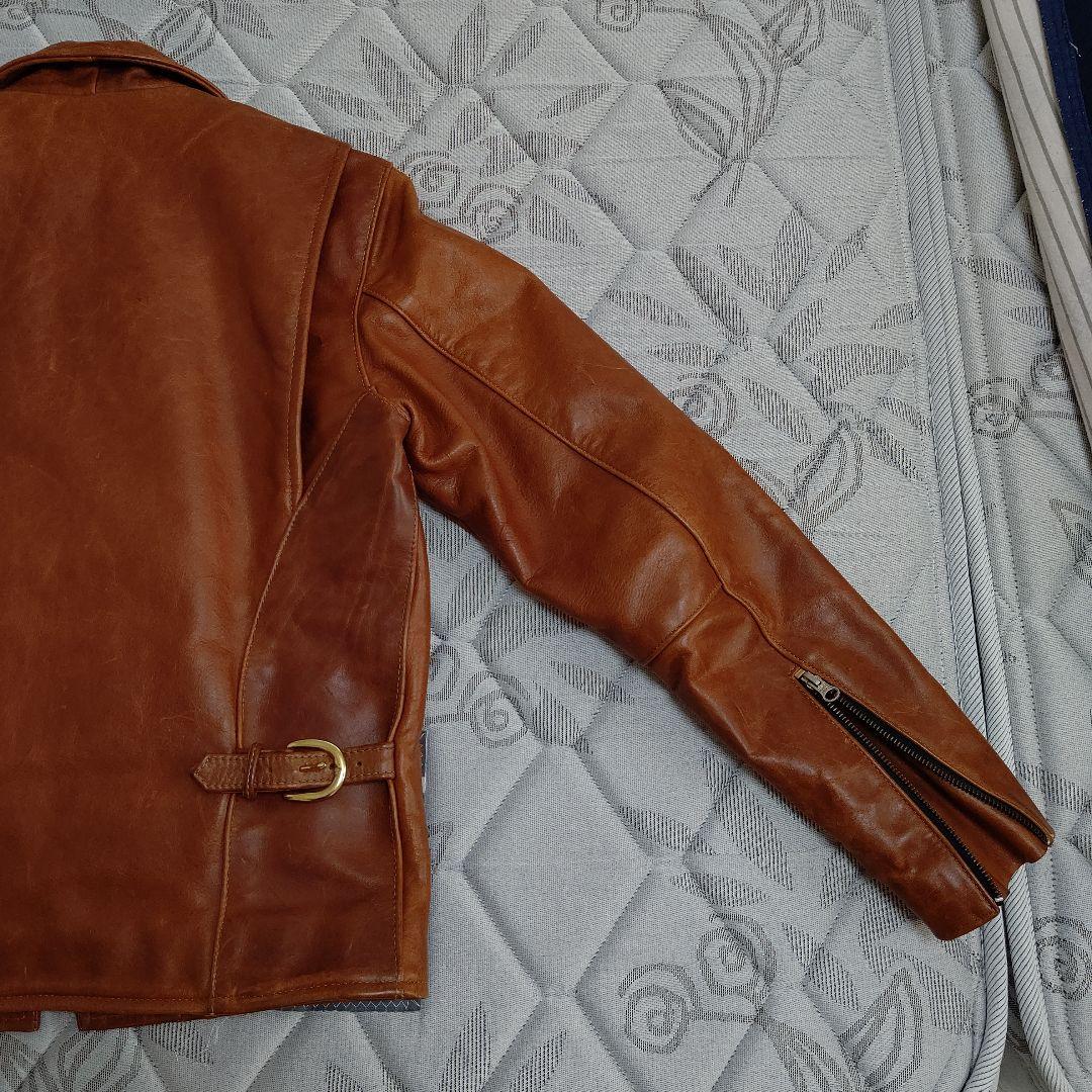 VANSON バンソン ENF エンフィールド 茶 36 ライダース 革ジャン