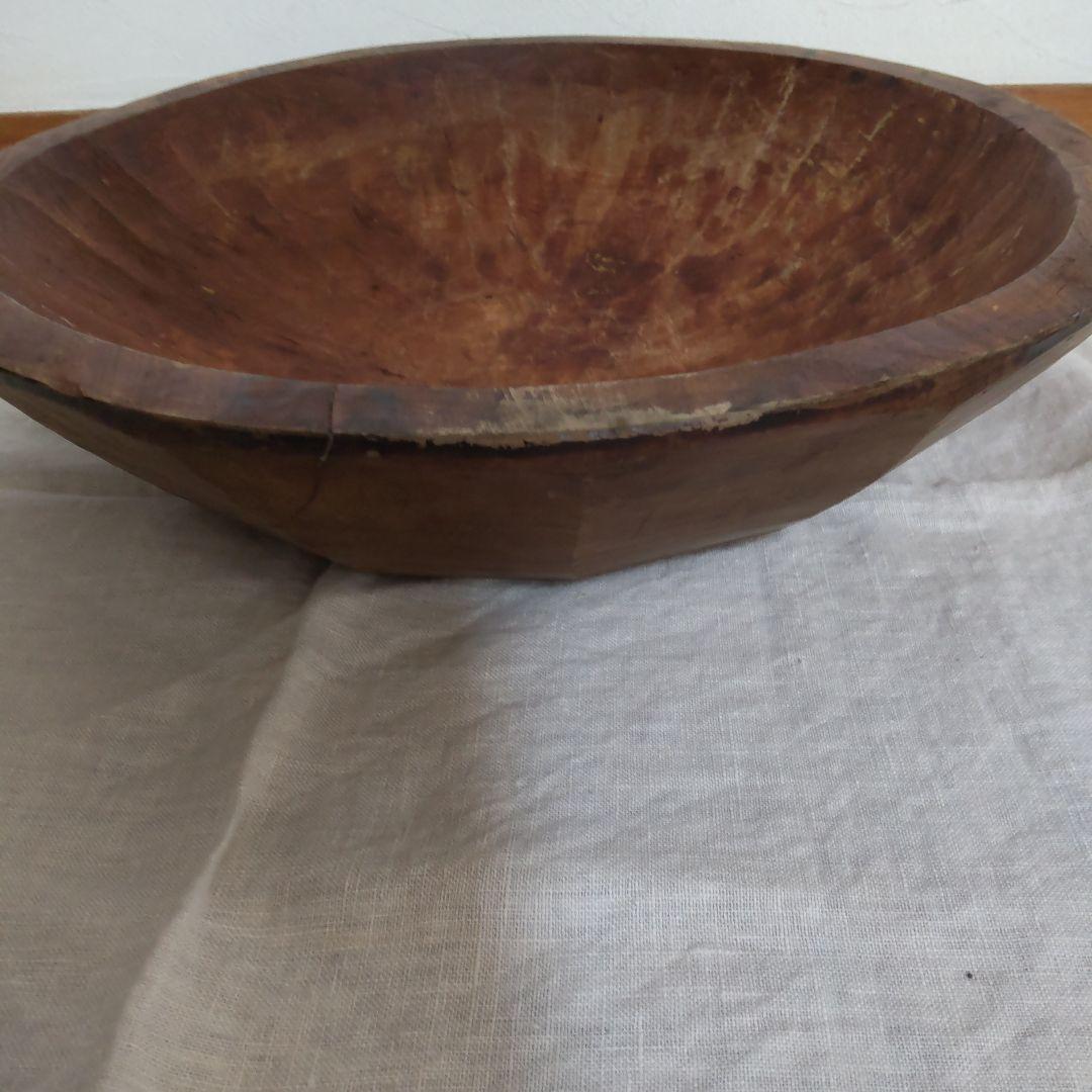 こね鉢 古道具 木製 日本製 ウッドボウル そば鉢 ねり鉢 蚤の市
