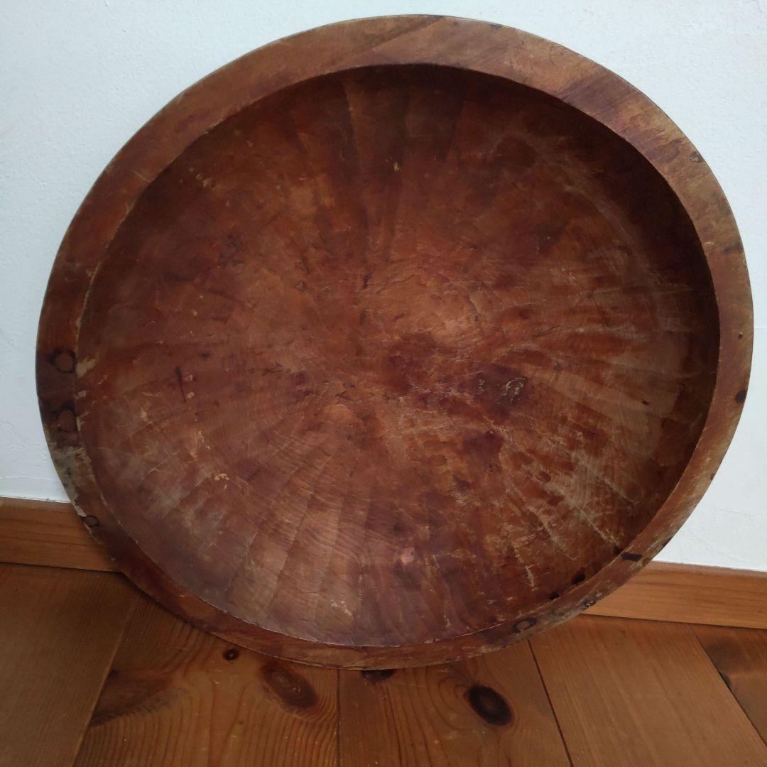 こね鉢 古道具 木製 日本製 ウッドボウル そば鉢 ねり鉢 蚤の市
