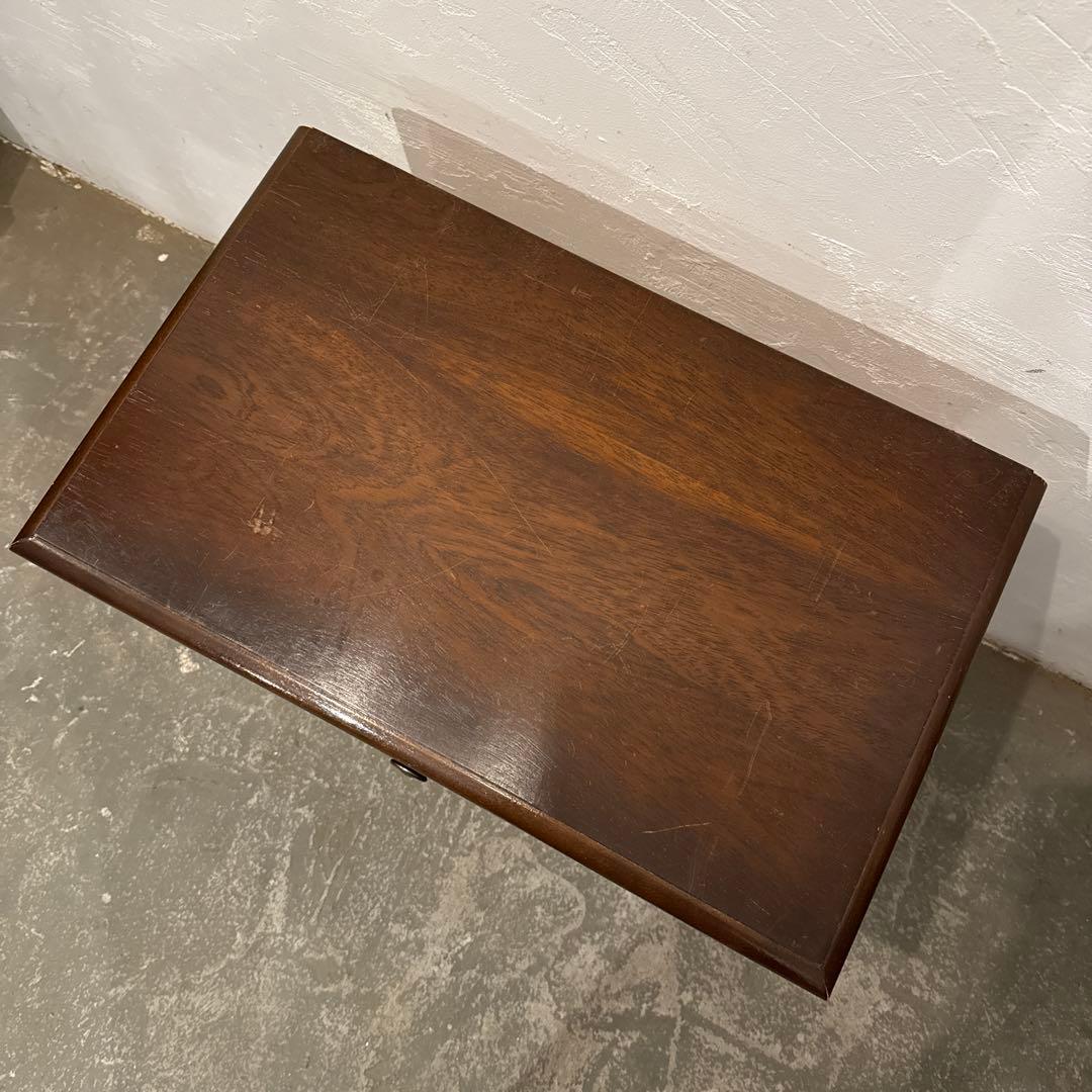 年末年始saleヴィンテージ　木製サイドテーブル　引き出し付き