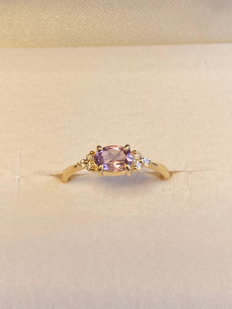 美品⭐︎BIZOUX ビズー K18YG シャンパンガーネット フラヴィリング