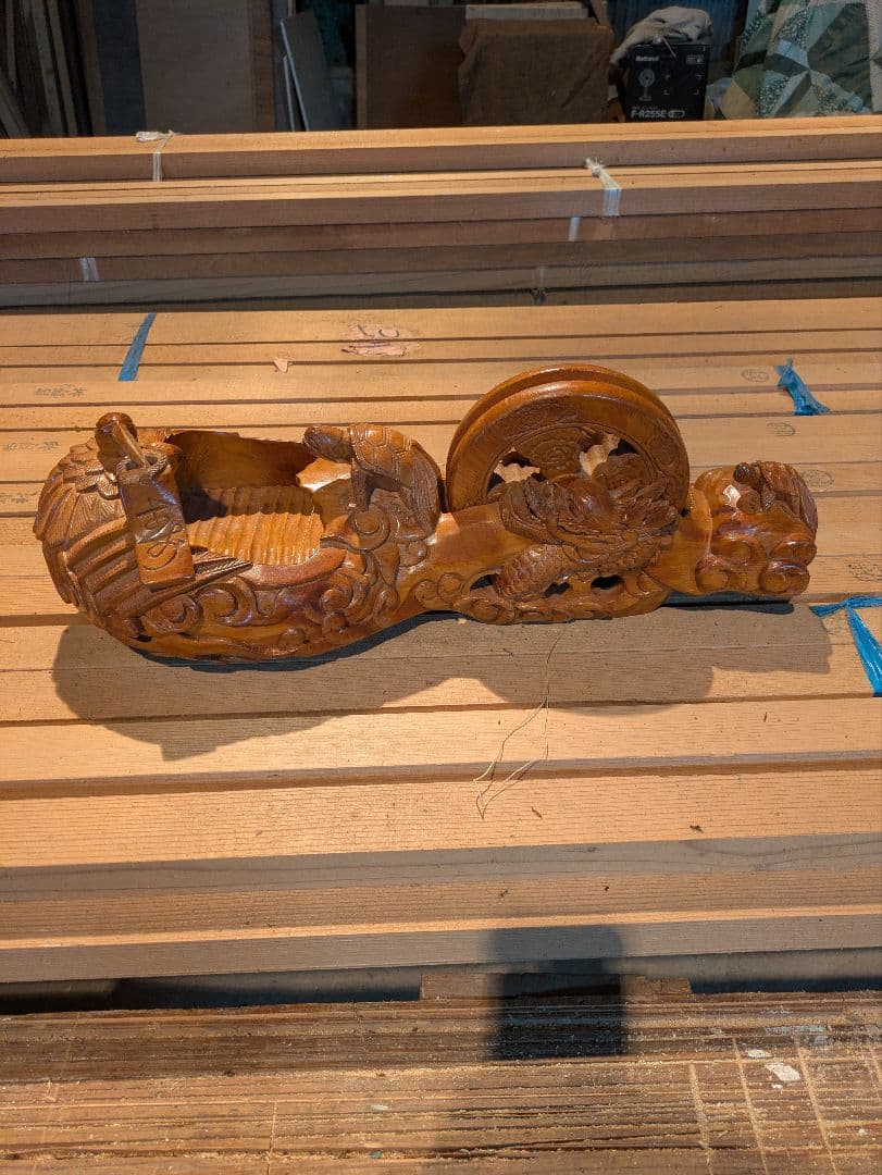 ぐ*ず様 木製墨壺工芸品