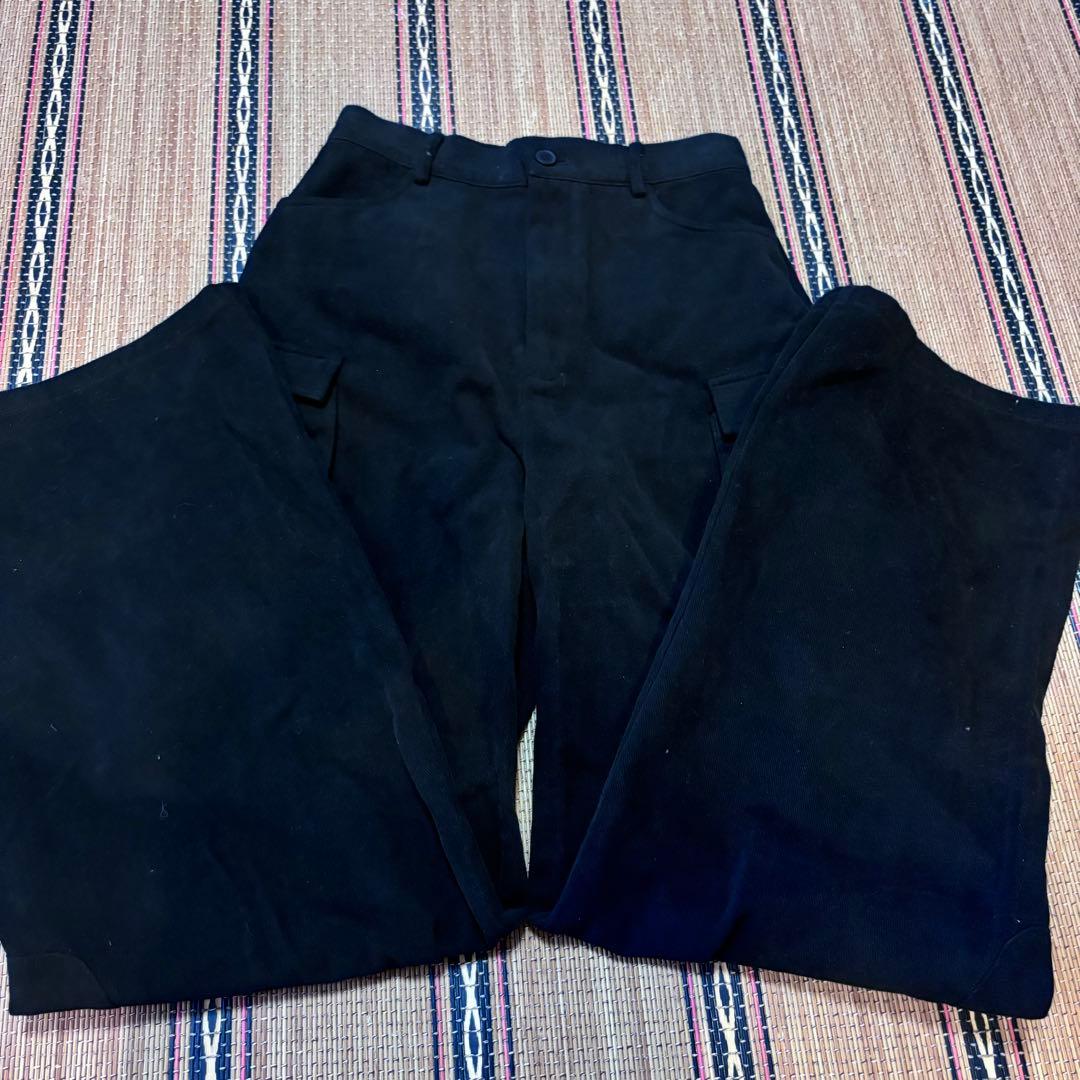 giunon ドロストカーゴパンツ　　ブラック　ジウノン　カーゴデニムパンツ