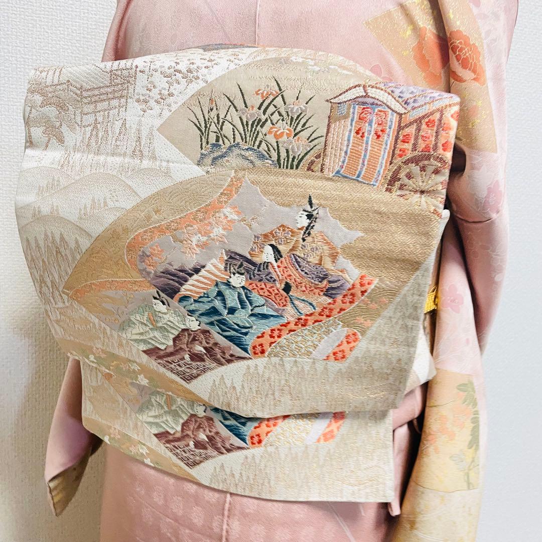 ピンク 友禅 4点 フルセット 訪問着 入学式 卒業式 入園式 春 秋 冬