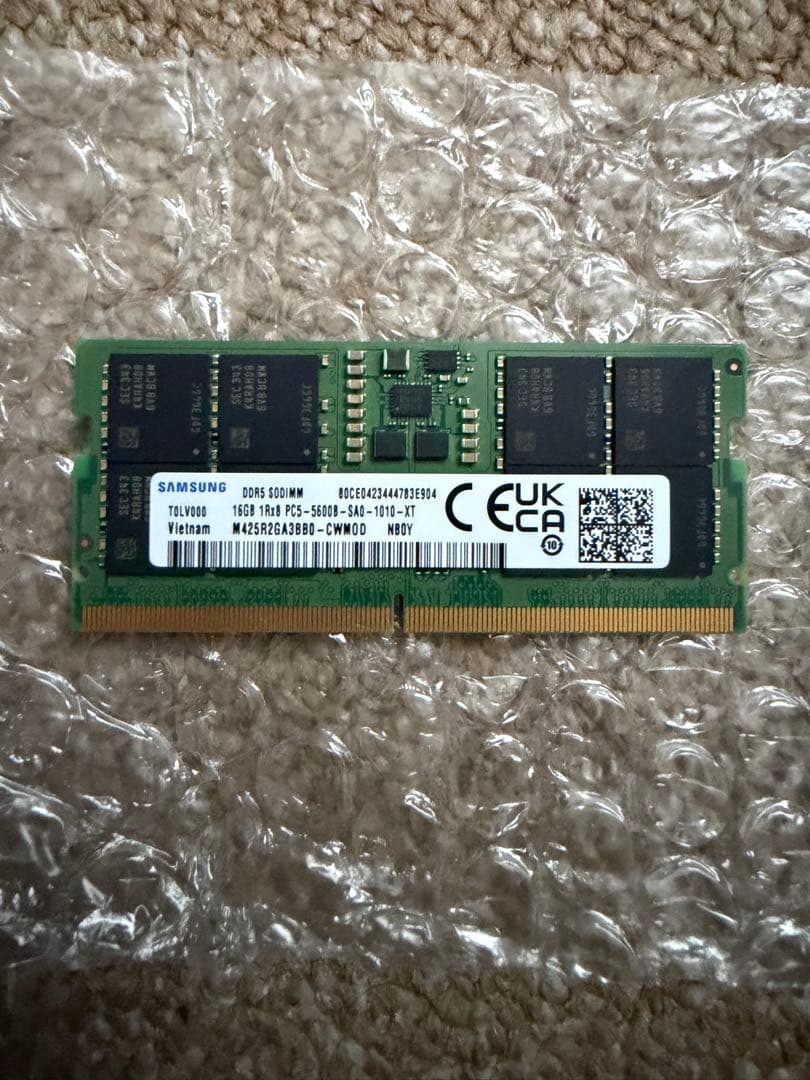 Samsung 16GB DDR5-5600 ノートPC用メモリ