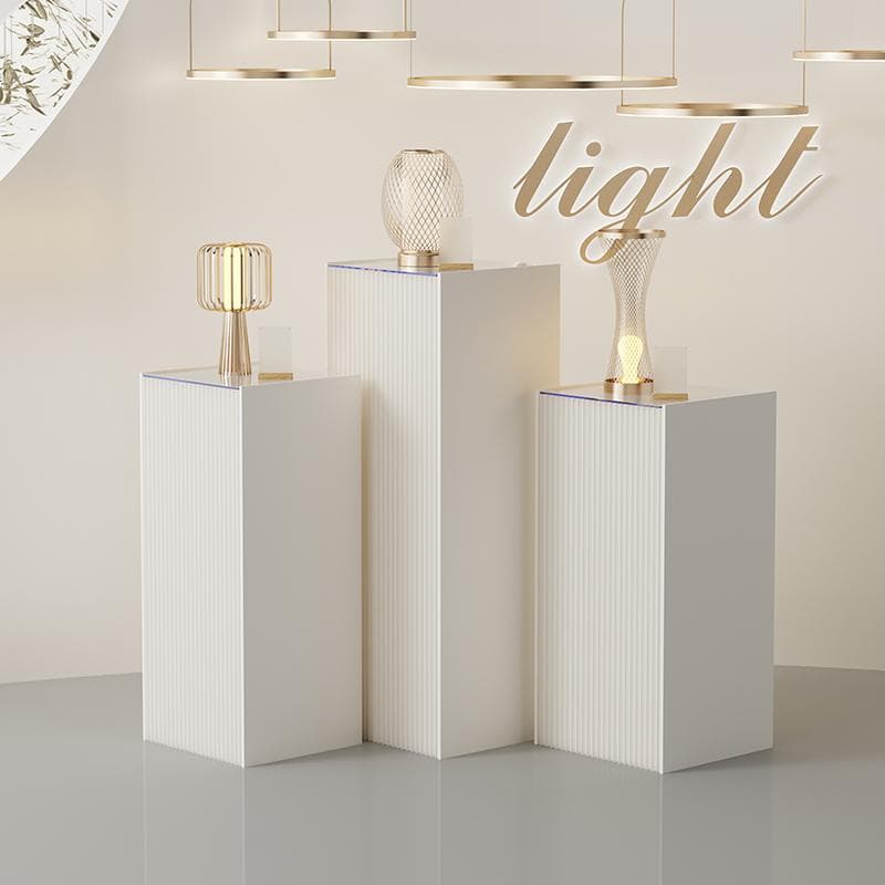 ディスプレイスタンド高さ118㎝長さ40㎝展示台 陳列台組立不要 展示会イベント