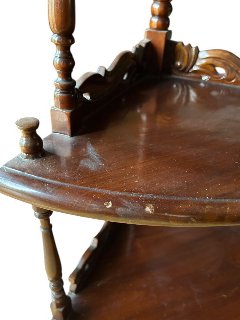 5段 コーナーシェルフ ヴィンテージウッド