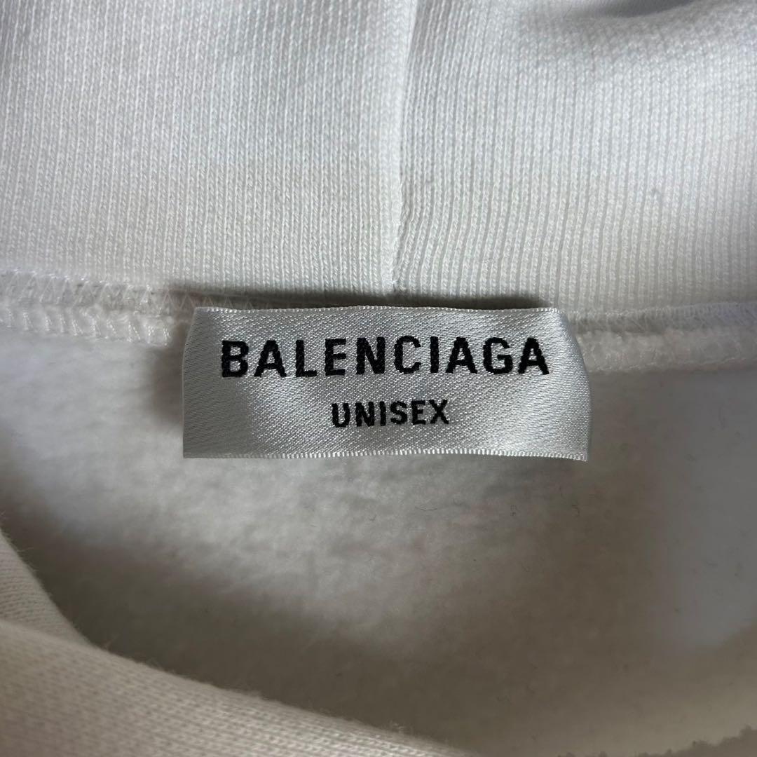 6055【人気デザイン】バレンシアガ‪☆ペンキロゴ入りパーカー 22SS ピンク