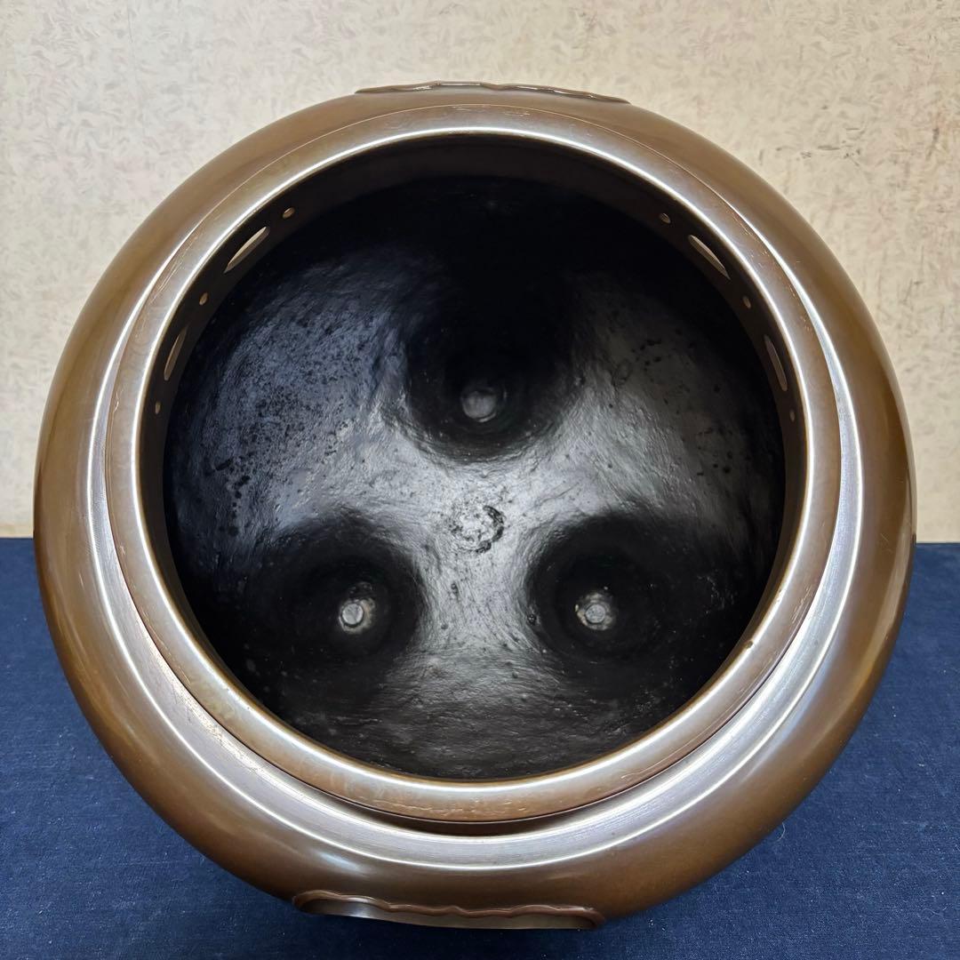 人間国宝敬典造 風炉 茶釜 電熱器 唐銅朝鮮風炉 野々田電熱器 敷板 茶道具