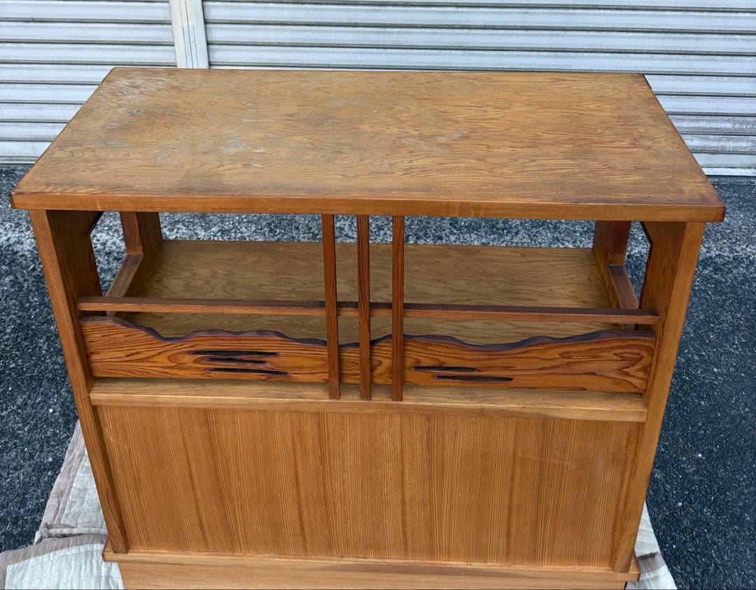世界遺産鹿児島県産 屋久杉 茶棚 飾り棚 茶箪笥 サイドボード 和家具 伝統