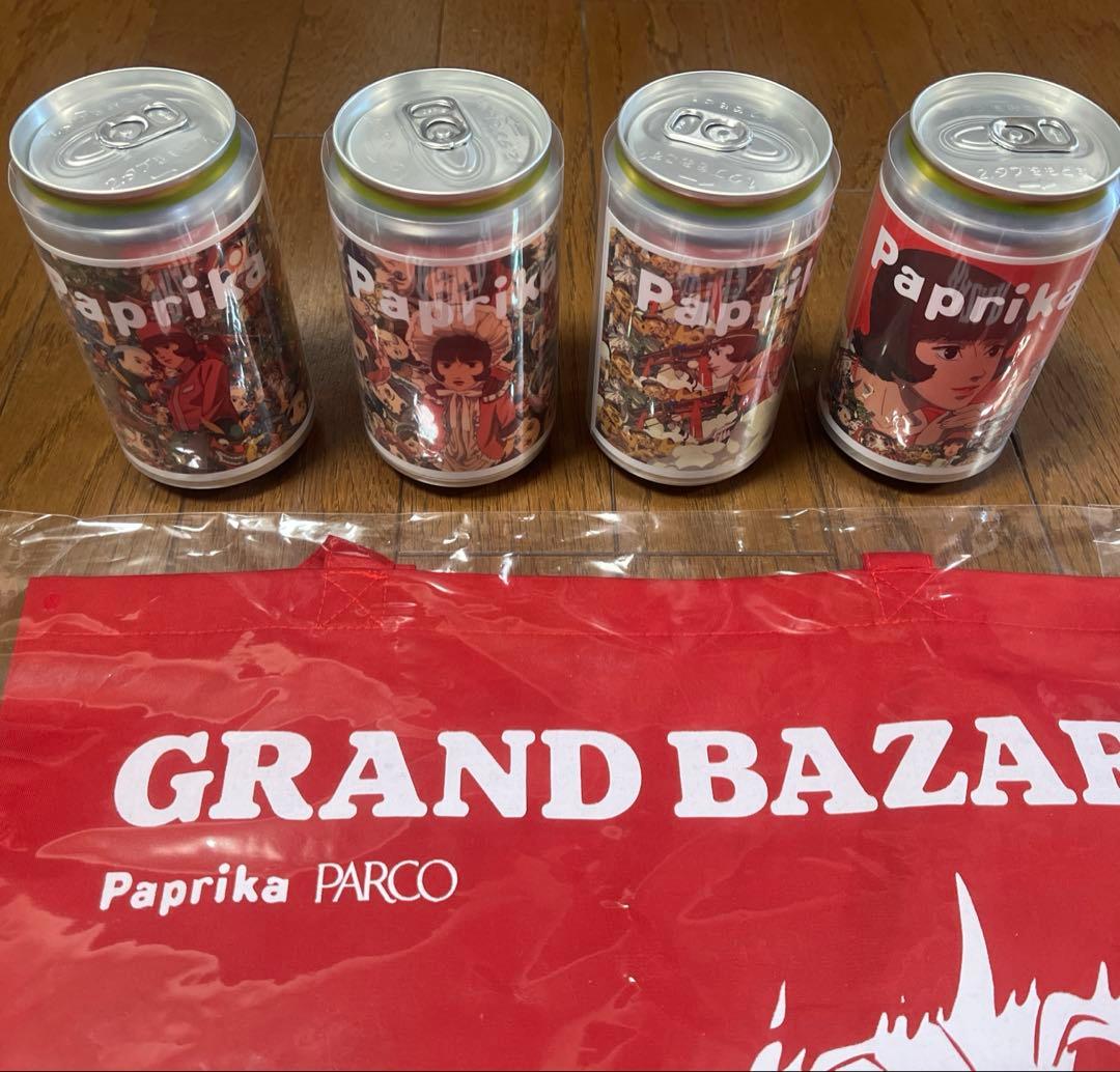 パルコ　パプリカ　/ トートバッグ　缶ジュース4種コンプ