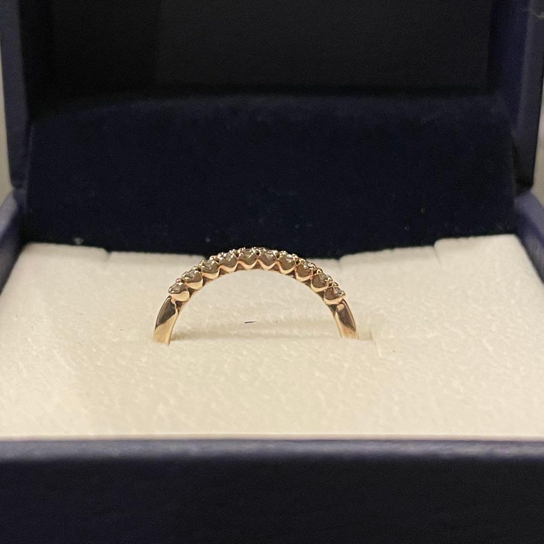 Vendome Aoyama K10 ハーフエタニティリング7号YG