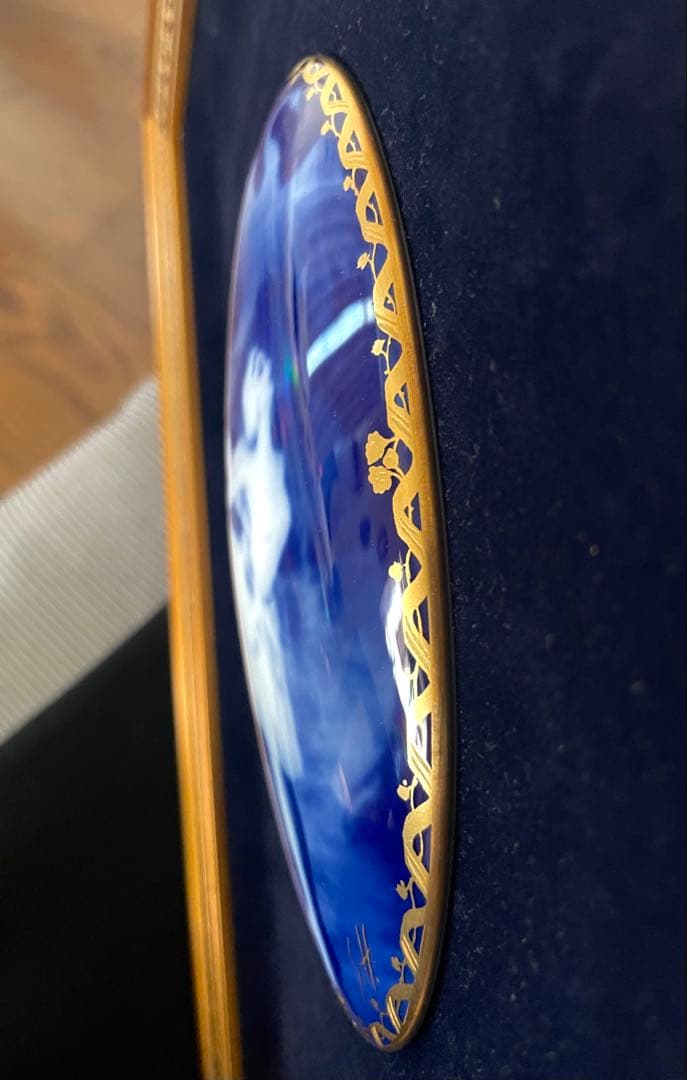 大倉陶園 陶額バレリーナ 白鳥 額装 美品 （S.H.サイン入り） 正規品