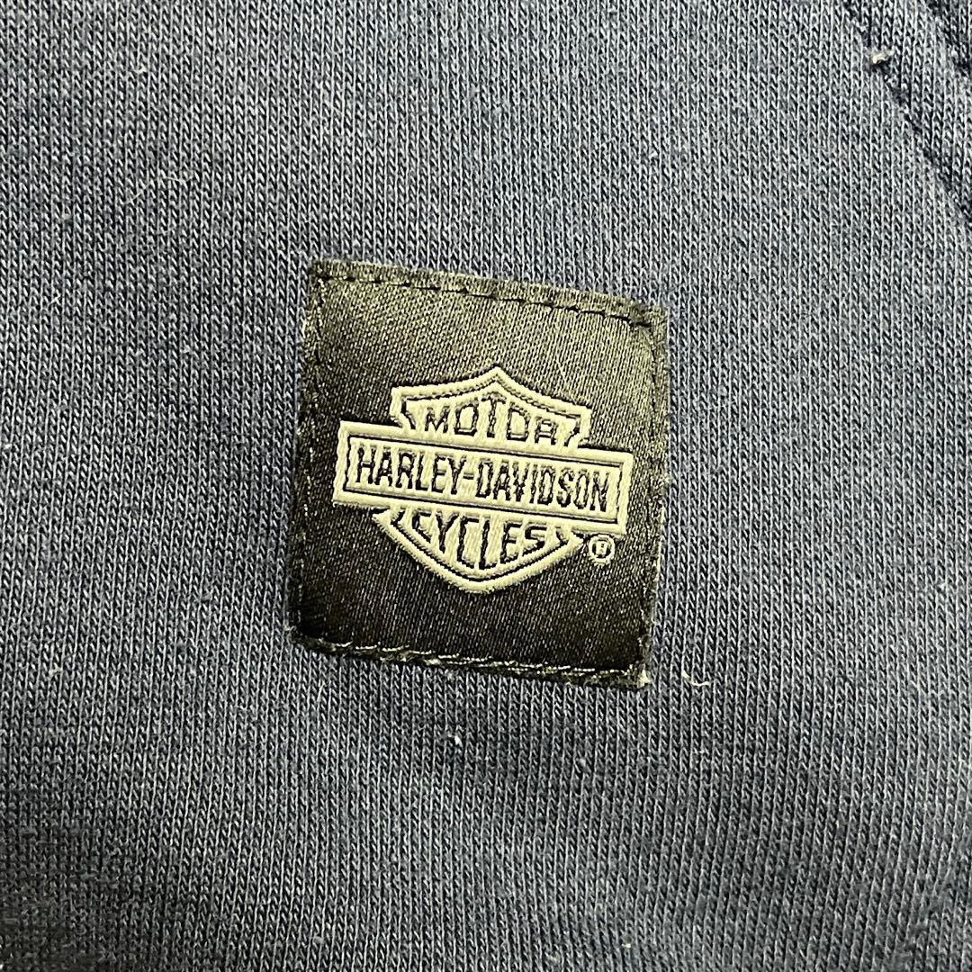 【激レア‼︎】ハーレーダビッドソン◎XL 刺繍 フルジップ パーカー D138