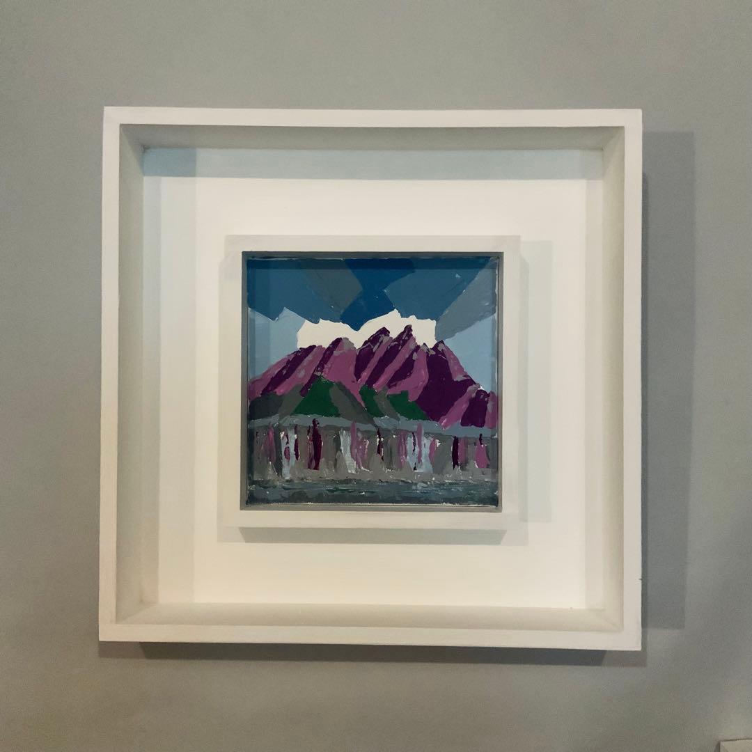 公募展入選作家による直筆現代アート作品　阿蘇山No.4