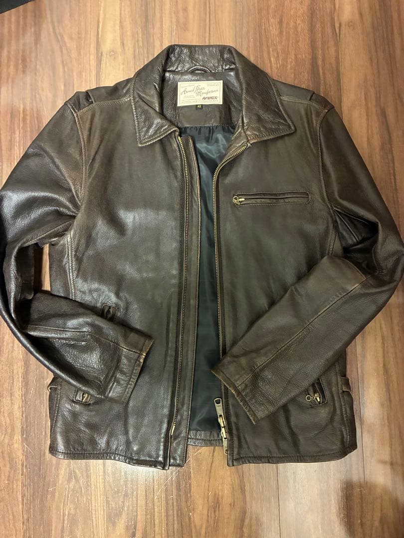 avirex レザージャケット ブラウン色　サイズ42