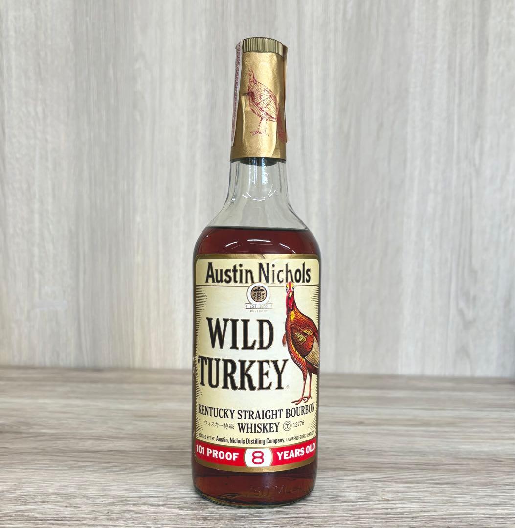 ワイルドターキー 旧ボトル 8年 アメリカバーボン　750ml 木箱　羽付き