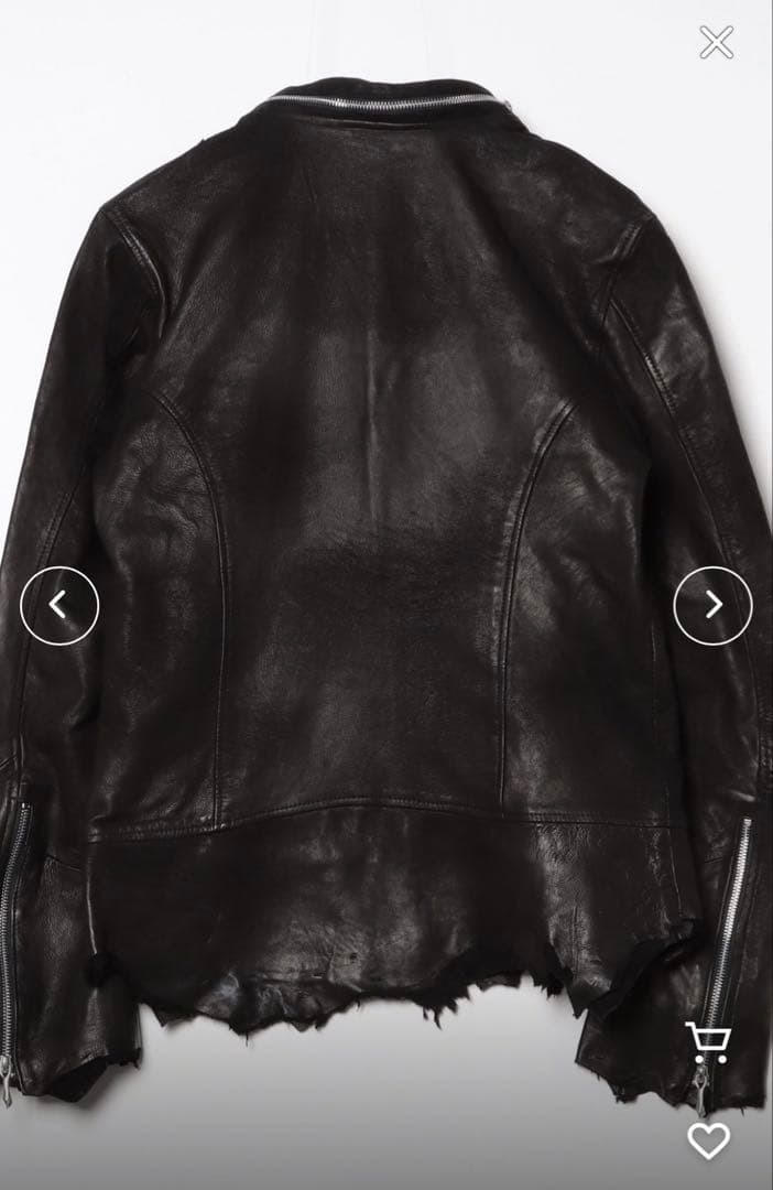 14th addiction クロスジップ　ライダース　レザー　y2k