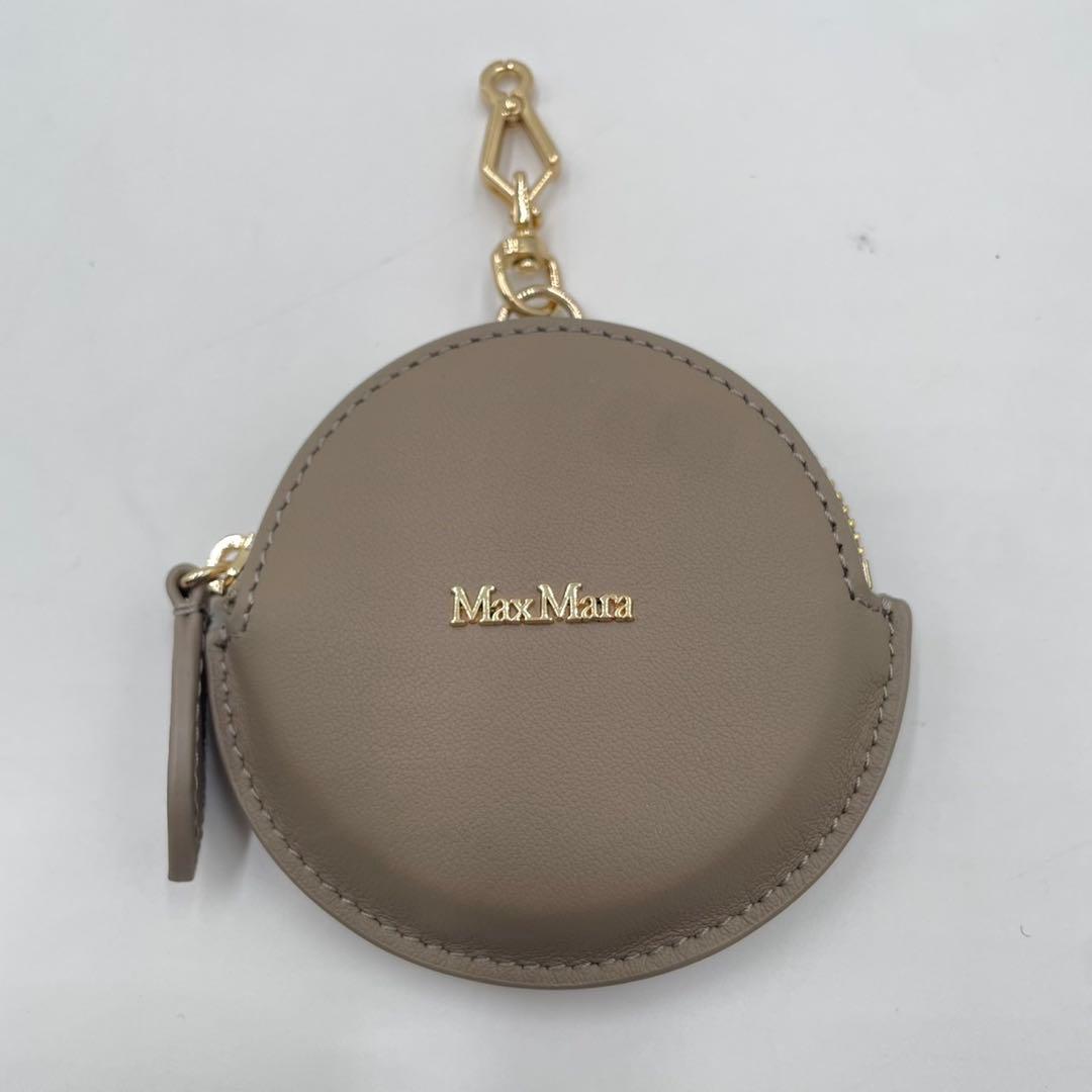 【未使用級】 マックスマーラ カーフレザー ストラップ マルチケース グレージュ
