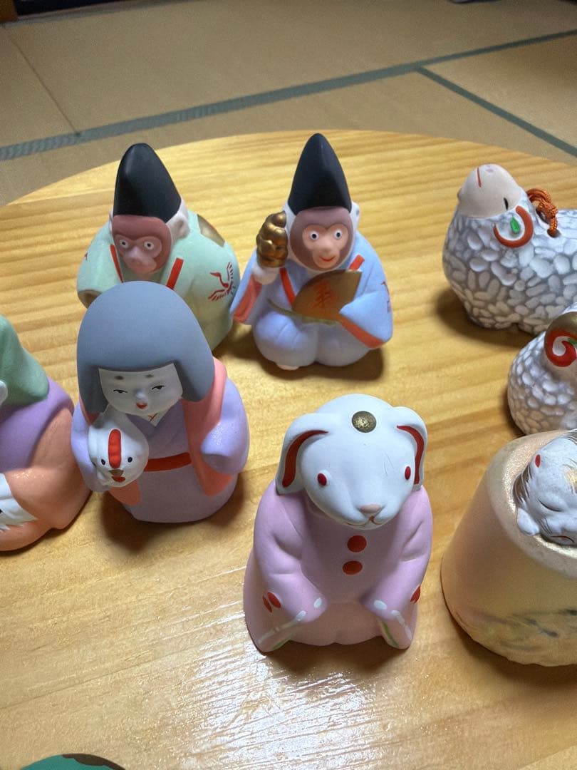 京都 伏見人形干支置物 十二支揃い 丹嘉窯系 伝統工芸 コレクション レア 希少