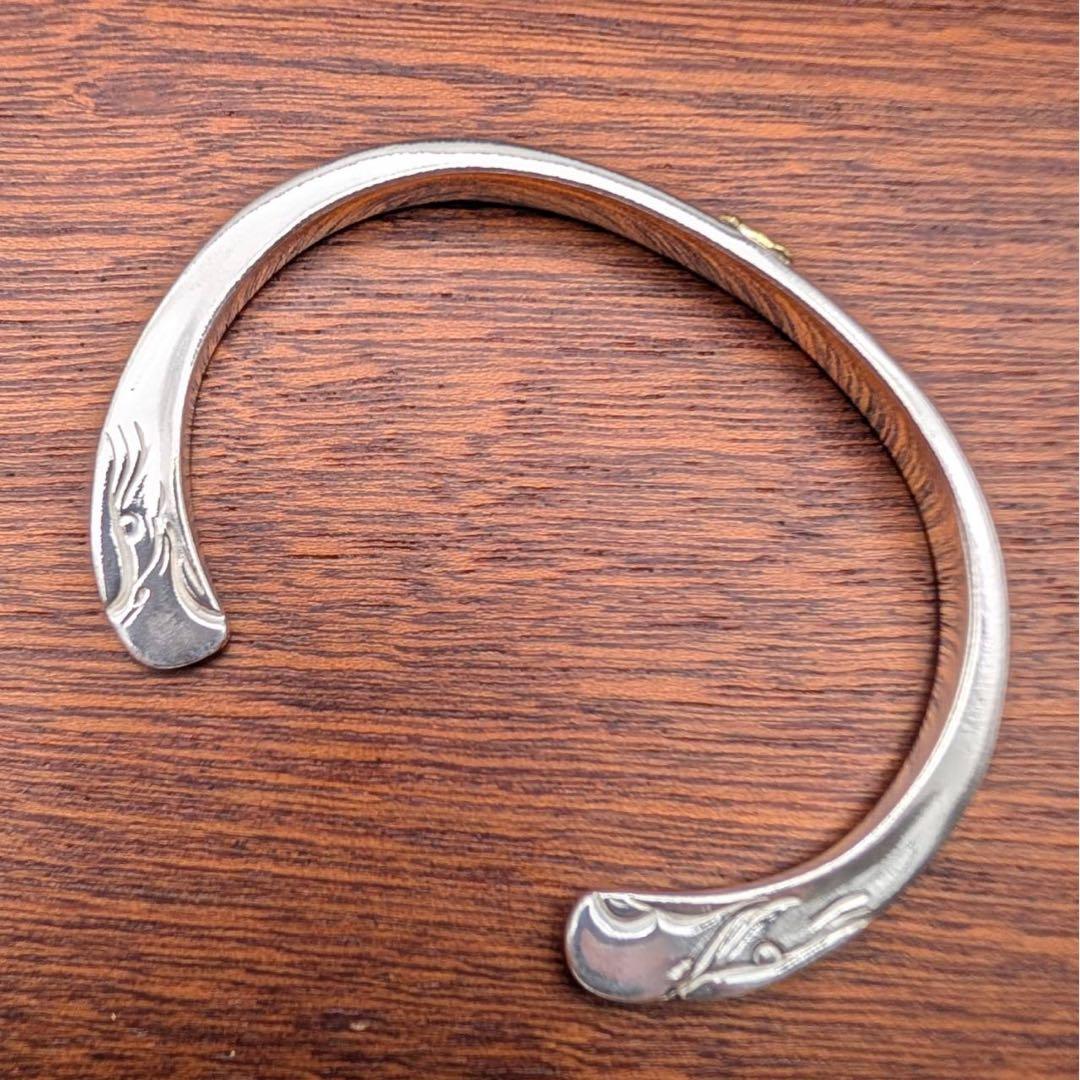 【18K金＋silver925】　イーグル顔バングル　ブレスレット　新品未使用