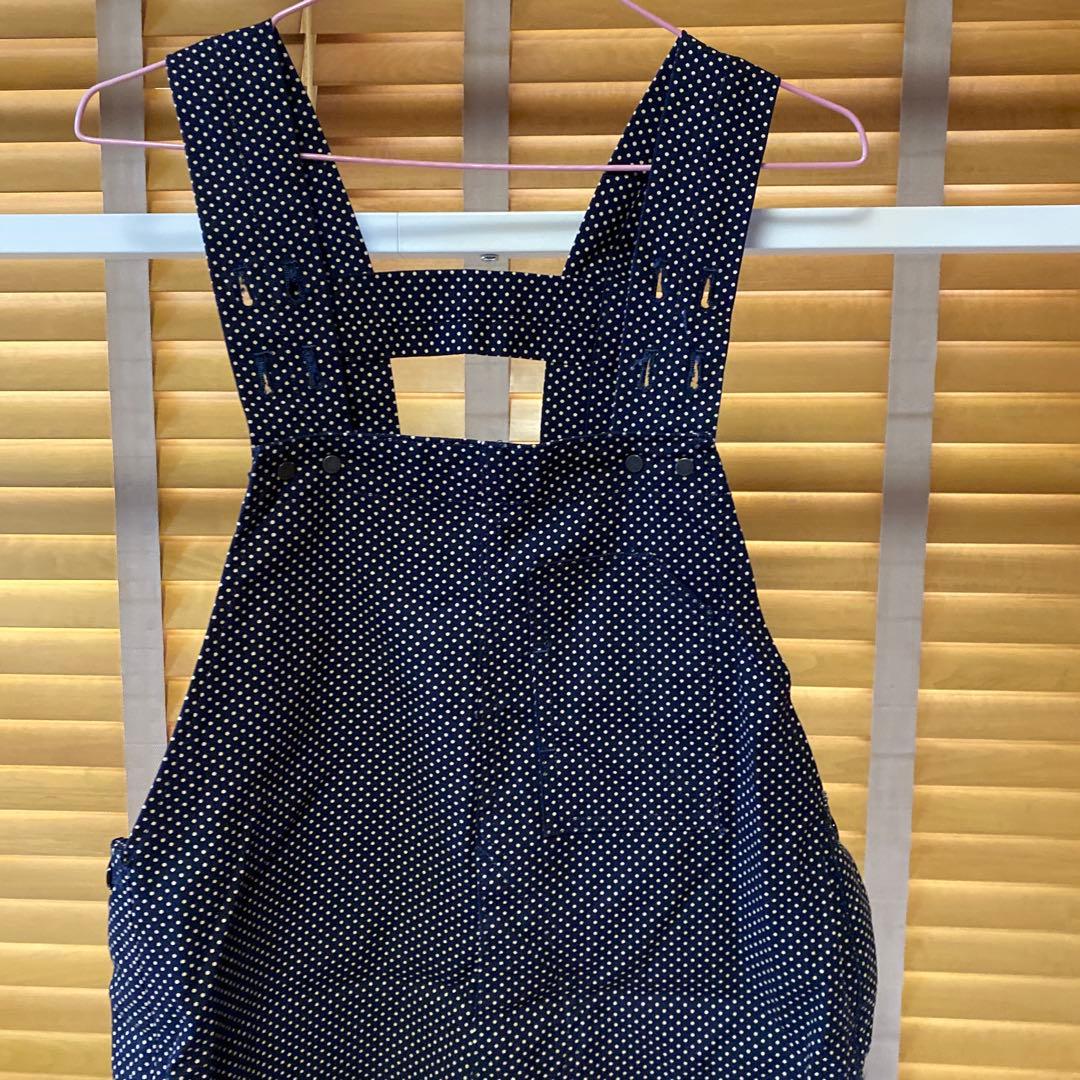 BEAMS BOY ドット柄 オーバーオール