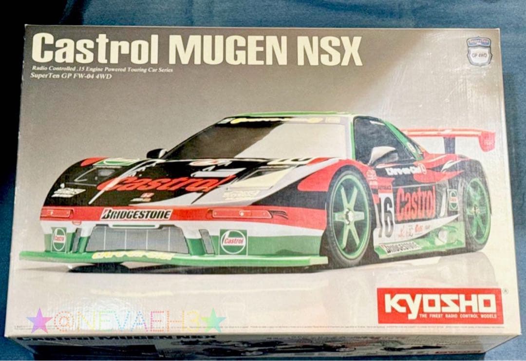 Kyosho◆Castrol MUGEN NSX RCエンジンカー ＆OP付き
