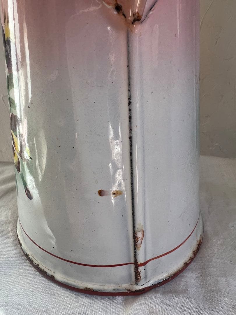 可憐♡アンティークホーロー　JAPY ウェディング　ピンク　ミルクポット