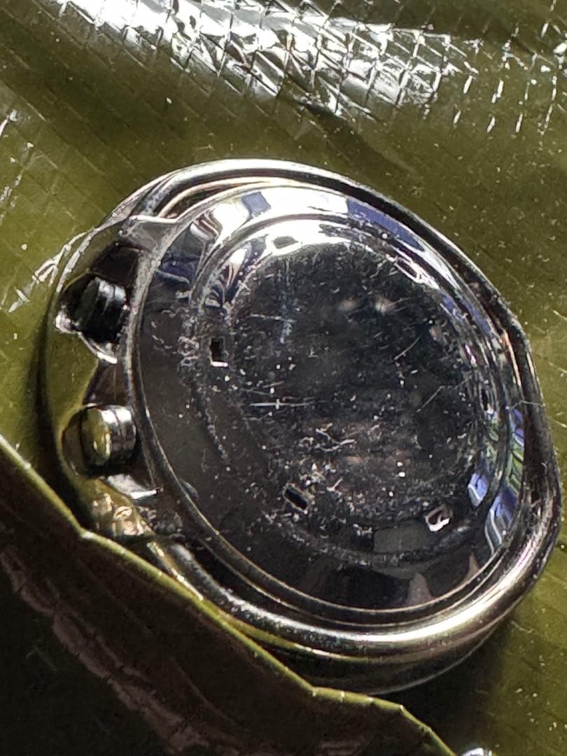 起動中エールフランス公式　旅行時計　AIRFRANCE ポリッシュ済純銀貼り