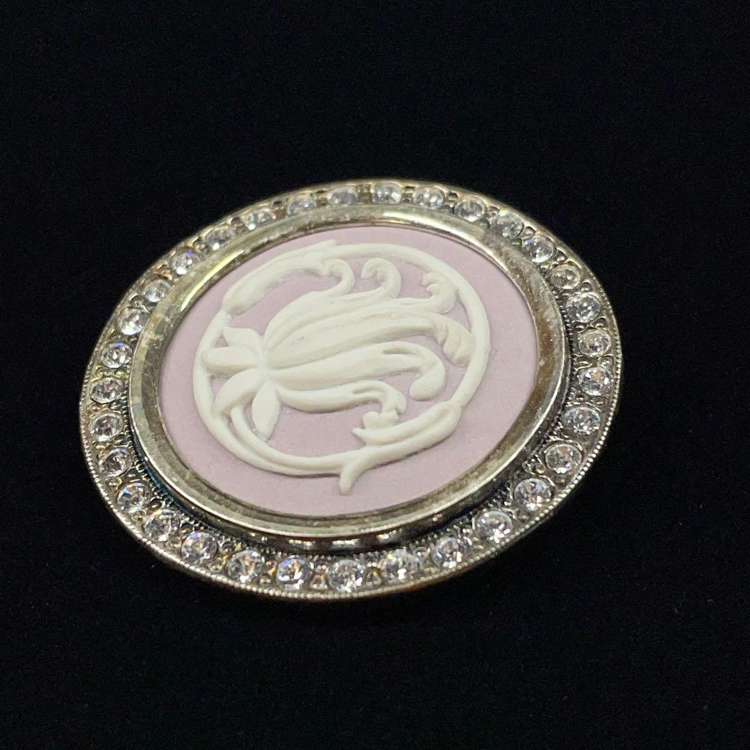 4451 ウェッジウッド ヴィンテージ シルバーブローチ ジャスパー Sv925