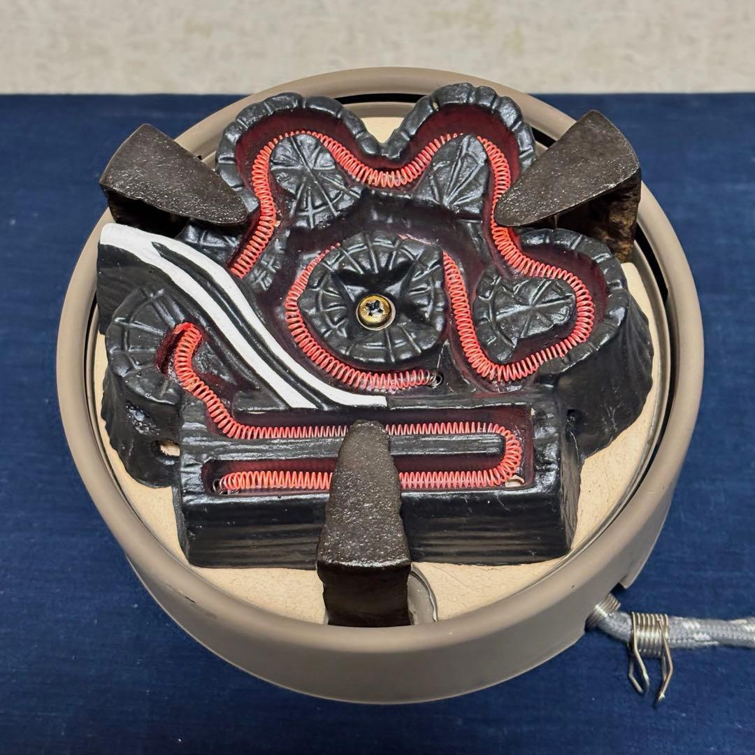 人間国宝高橋敬典/風炉/茶釜 /唐銅鬼面風炉/風炉釜/野々田電熱器/敷板/茶道具