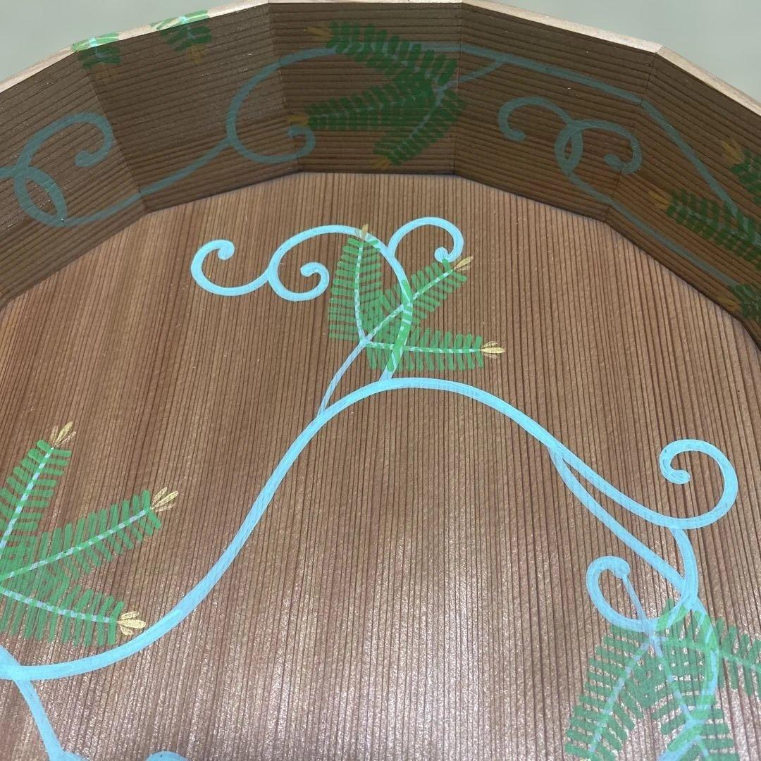 茶道具　16角　玄々斎好写　松唐草　雄斎　炭斗　裏千家