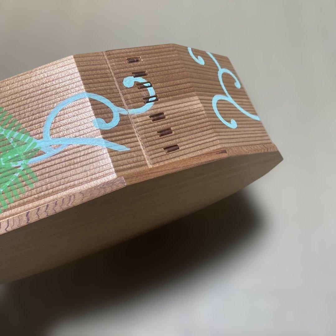 茶道具　16角　玄々斎好写　松唐草　雄斎　炭斗　裏千家