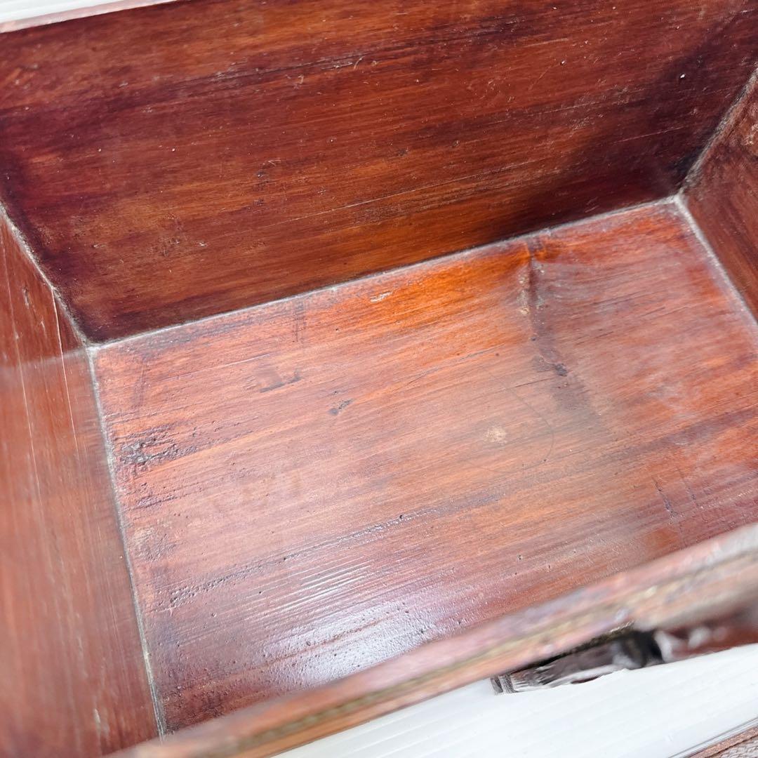 【煎茶道具】提籃籠 人物彫 提手 竹編 古美術 骨董