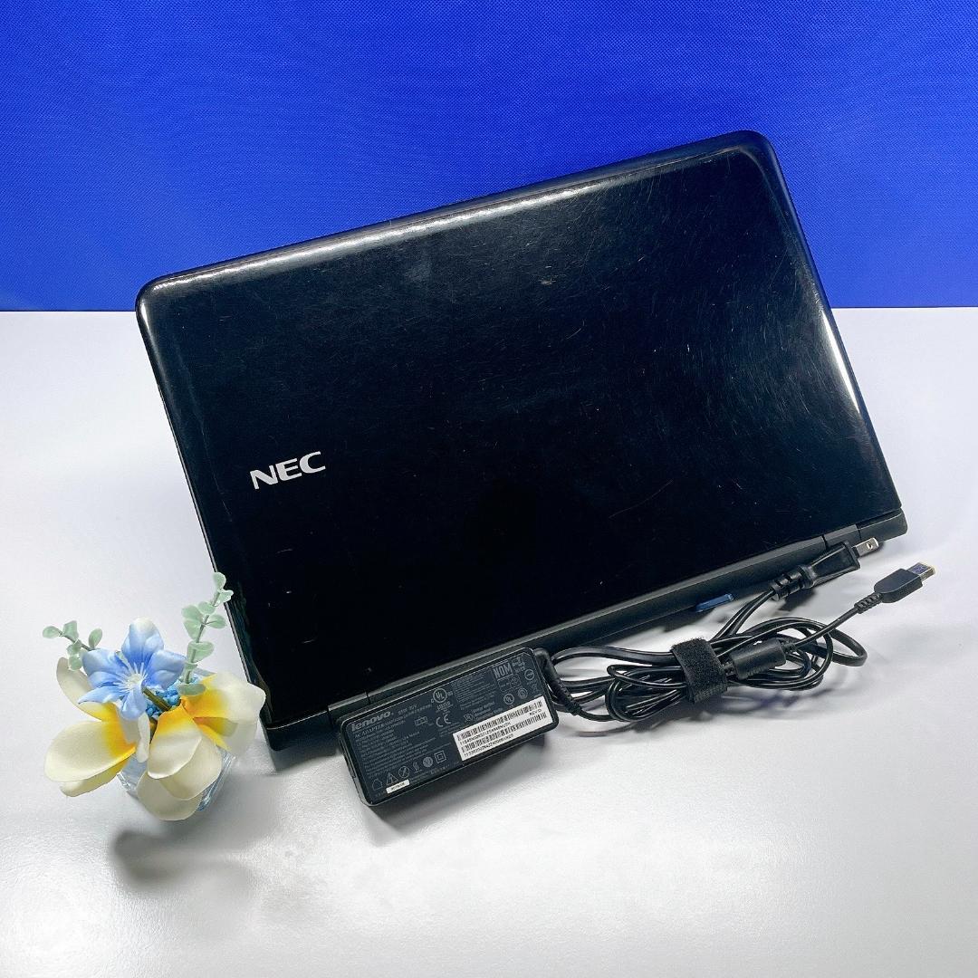 ネット検索等に最適✨Windows11✨快適SSD✨NEC黒ノートPCカメラ薄型