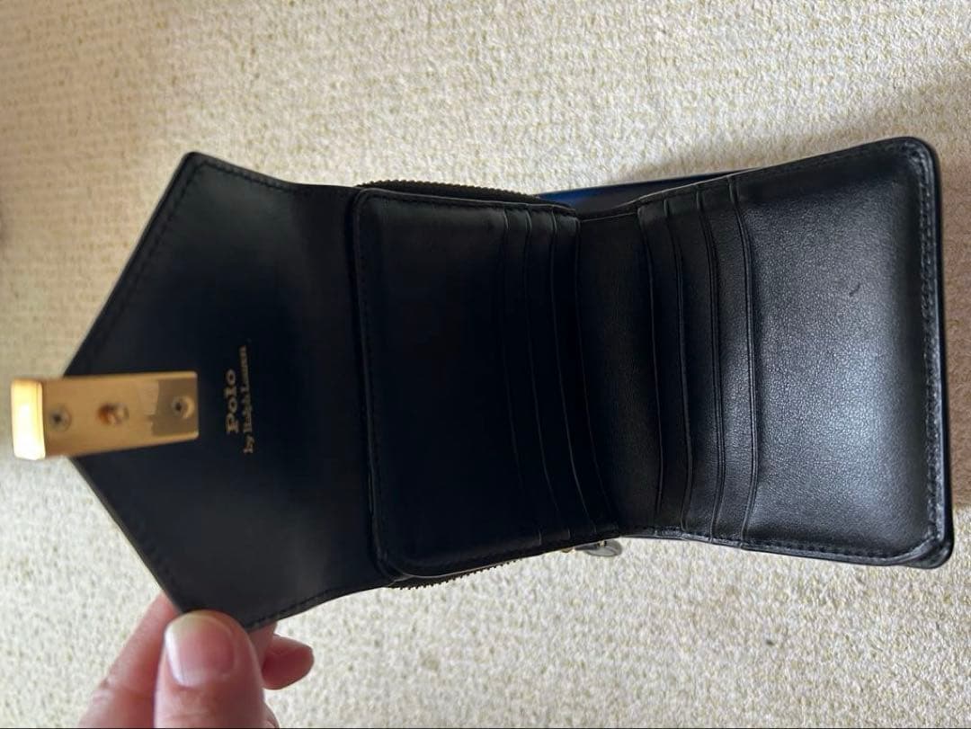 ポロラルフローレン レザー コンパクト ウォレット