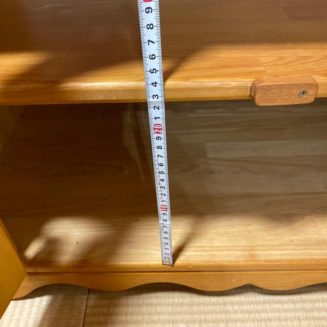 ハンドメイド　カントリー家具　テレビ台　ハートくり抜き