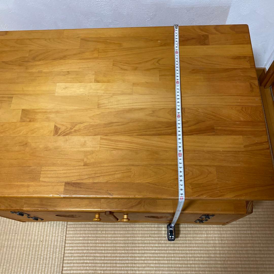 ハンドメイド　カントリー家具　テレビ台　ハートくり抜き