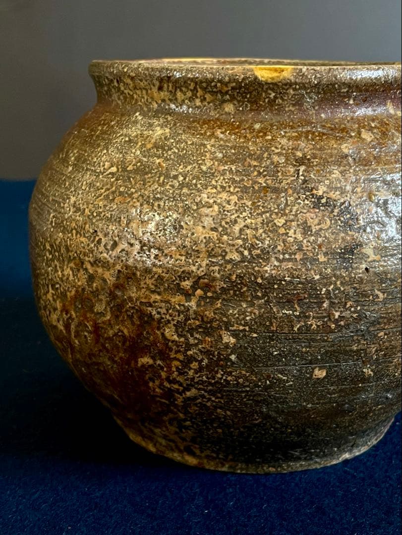 割引❣️『母』 古備前 水指 胡麻窯変 塗り蓋 金継ぎ 備前焼 茶道具 （B）