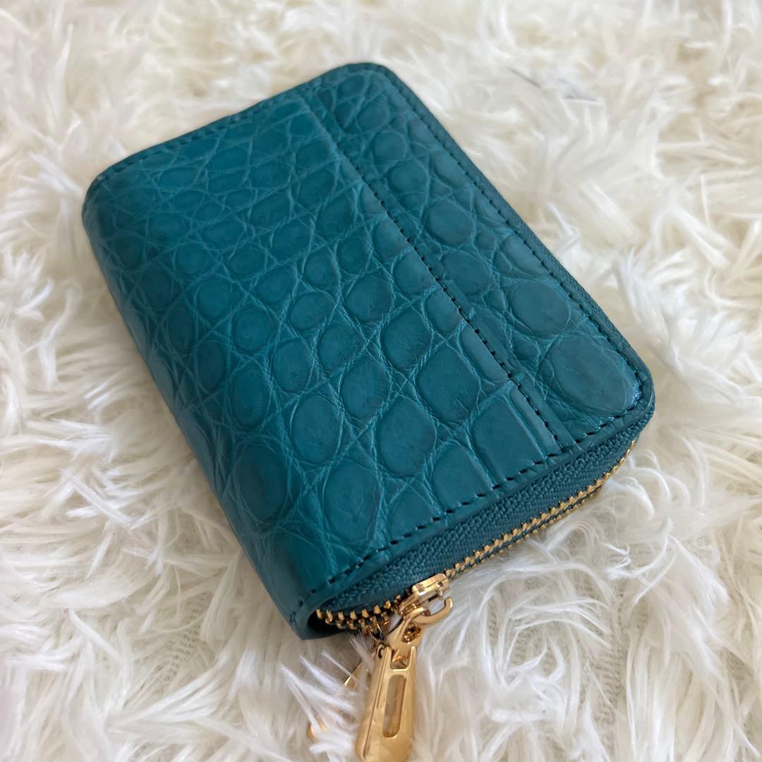 メル11865 さん専用新品　ヘンローンクロコダイルマットWファスナー小銭入れ