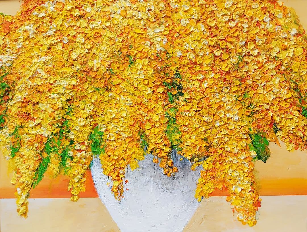 油絵 絵画 【フサアカシア】