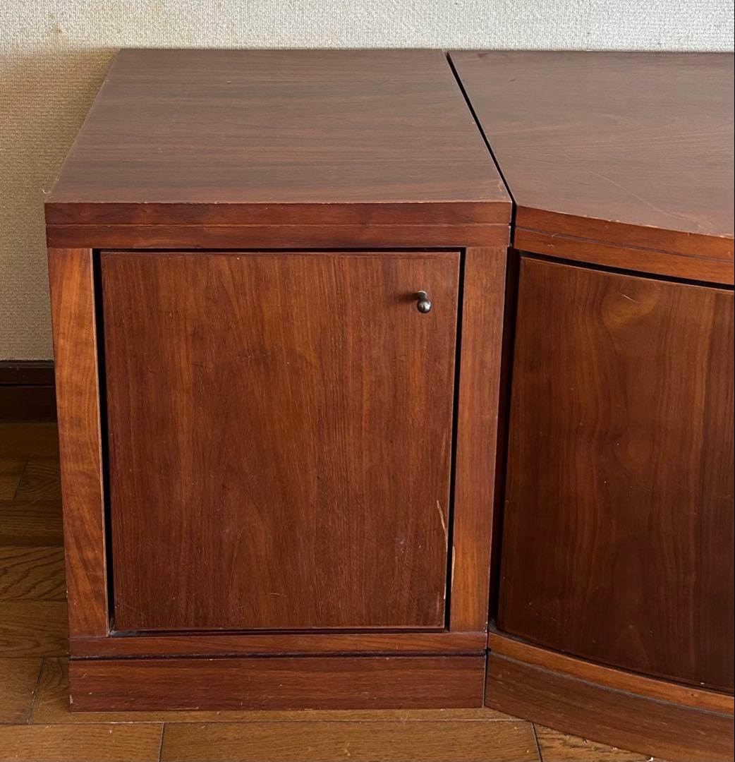 マルニ　ウォールナット　ダークブラウン キャビネット2本　中央部分は除く