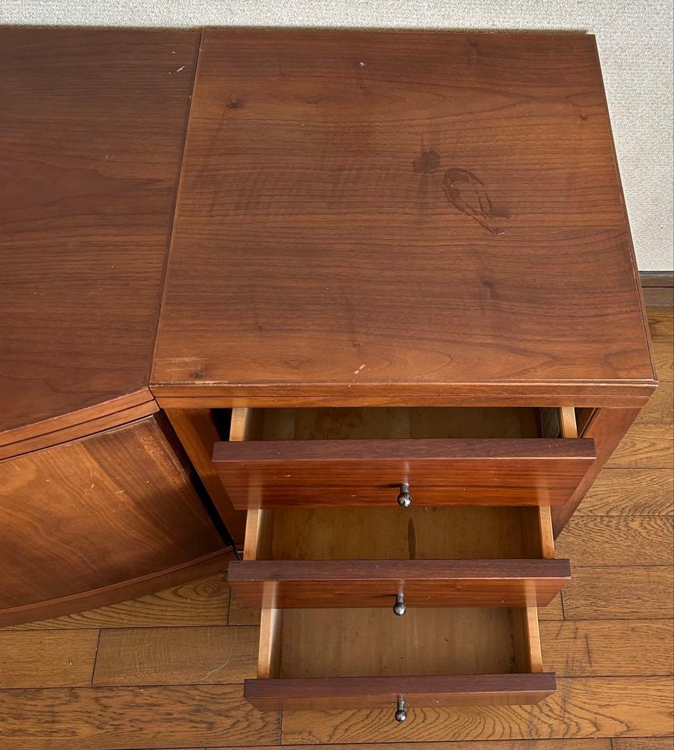 マルニ　ウォールナット　ダークブラウン キャビネット2本　中央部分は除く