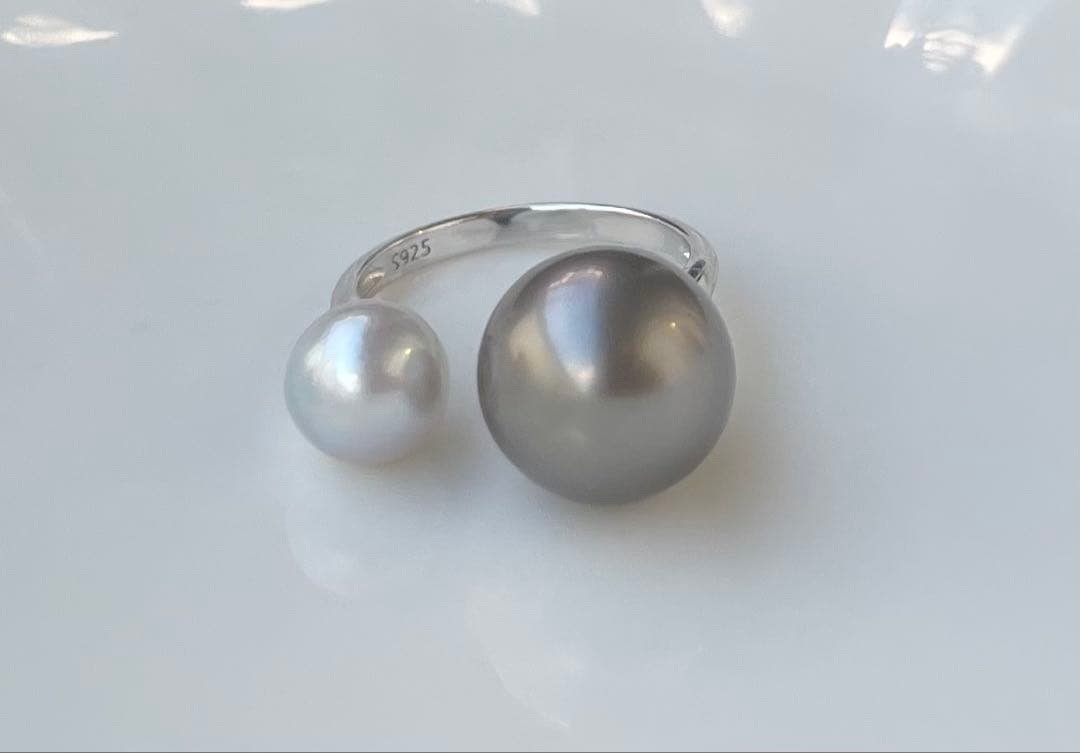 黒蝶真珠 南洋パール あこや真珠ブルー系 s925マット感 上品 ハイブランド