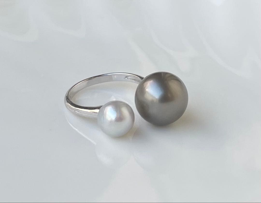 黒蝶真珠 南洋パール あこや真珠ブルー系 s925マット感 上品 ハイブランド
