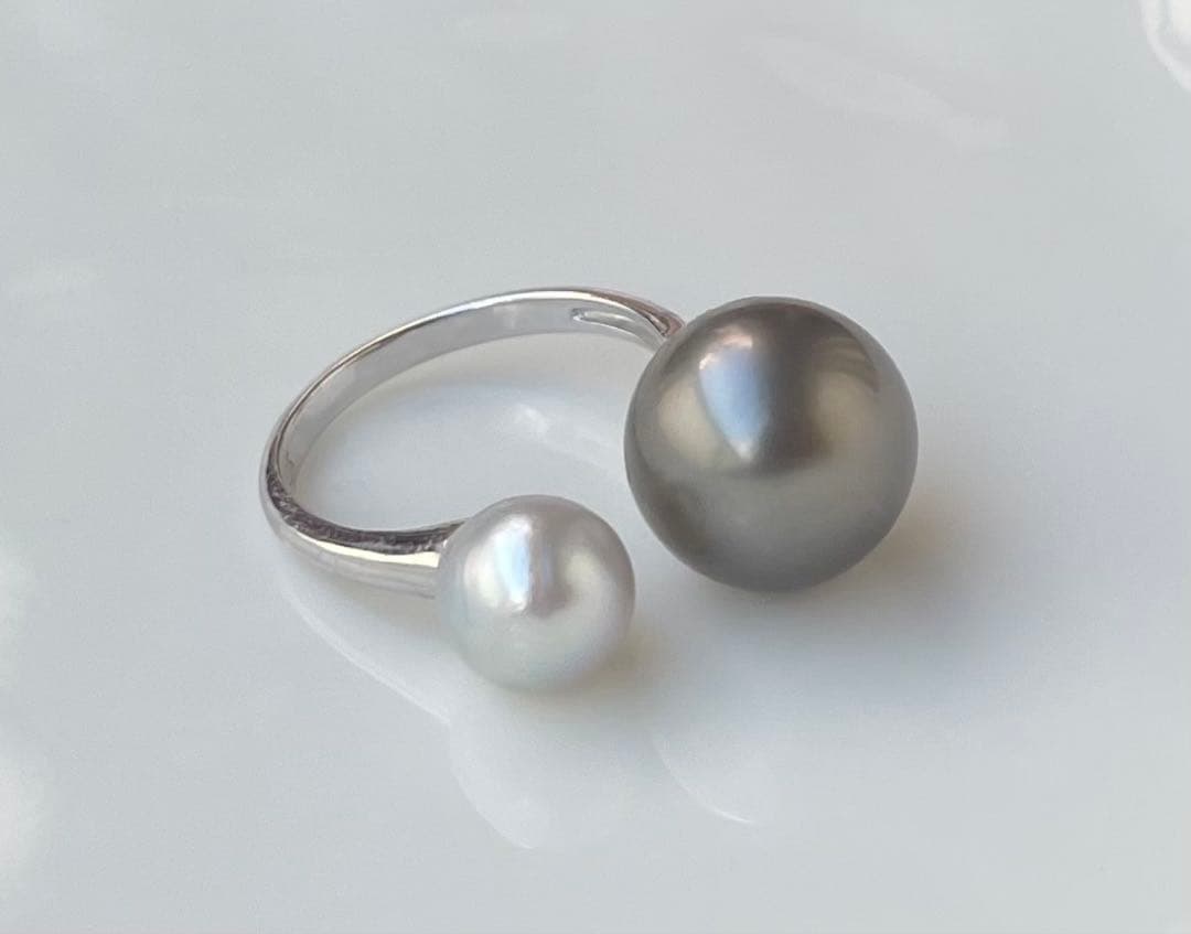 黒蝶真珠 南洋パール あこや真珠ブルー系 s925マット感 上品 ハイブランド