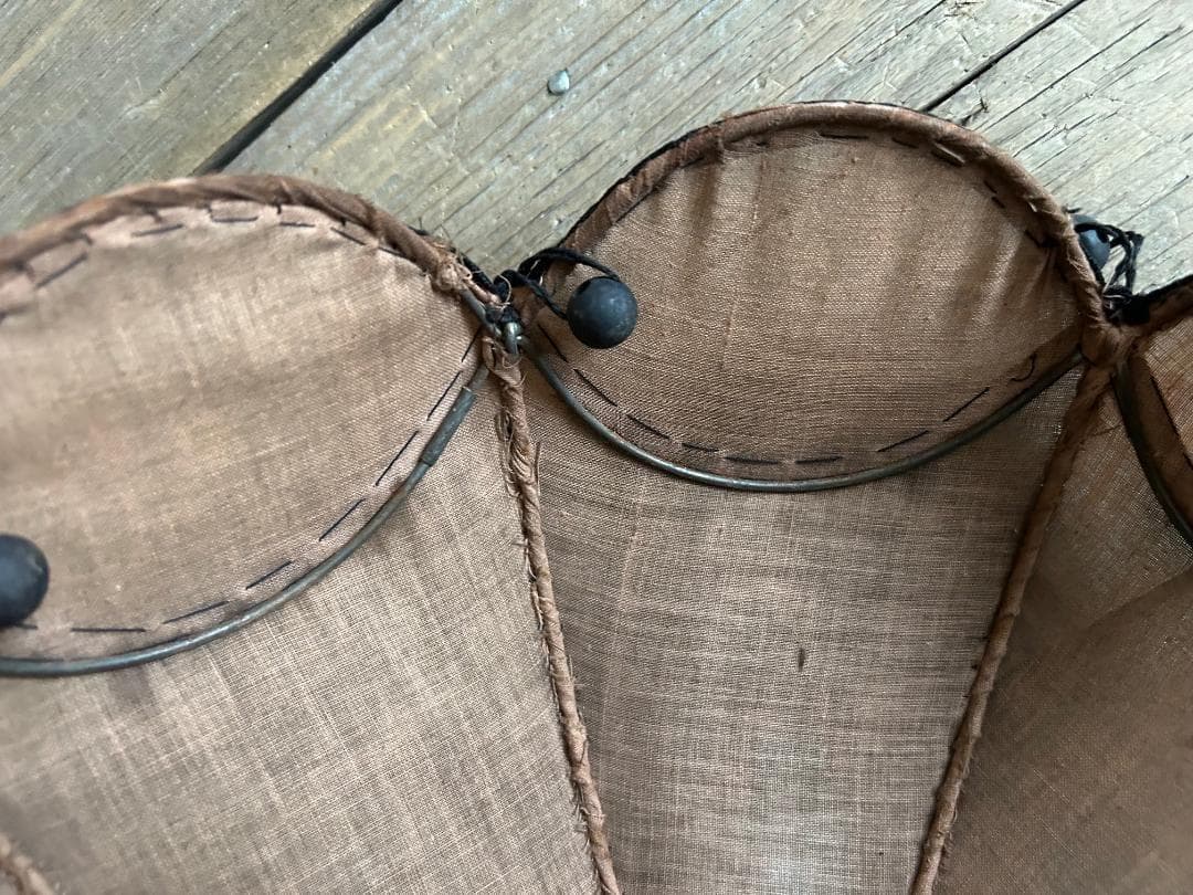 フランスアンティーク　木製スタンド　ランプ　照明　PARIS　ブロカント