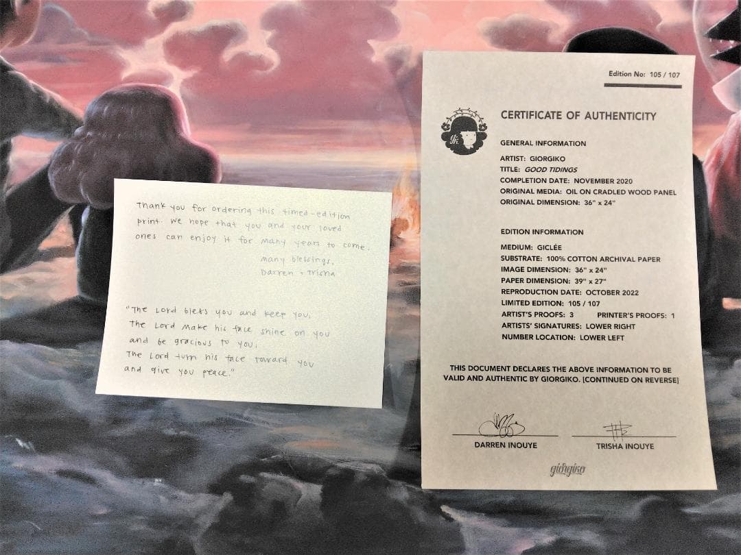 ジョルジコ　GOOD TIDINGS　ファインアートジークレープリント