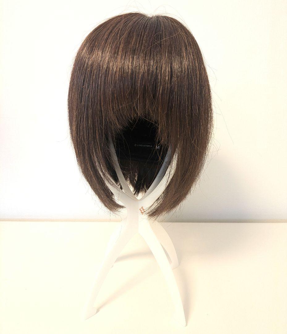 【リネアストリア】天使のマニッシュショート人毛MIXチョコブラウンM　ウィッグ
